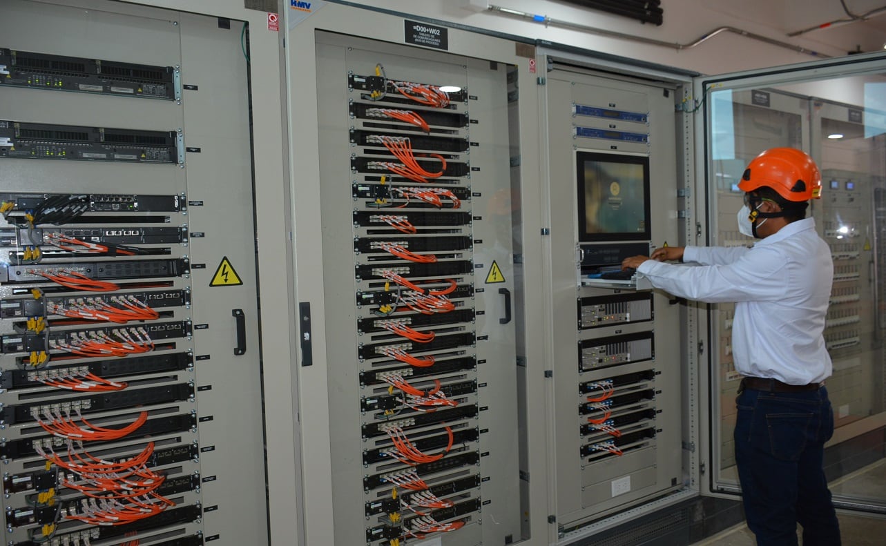 Esta es la primera subestación digital de energía en el Valle del Cauca y está ubicada en el municipio de Vijes. Foto: Celsia
