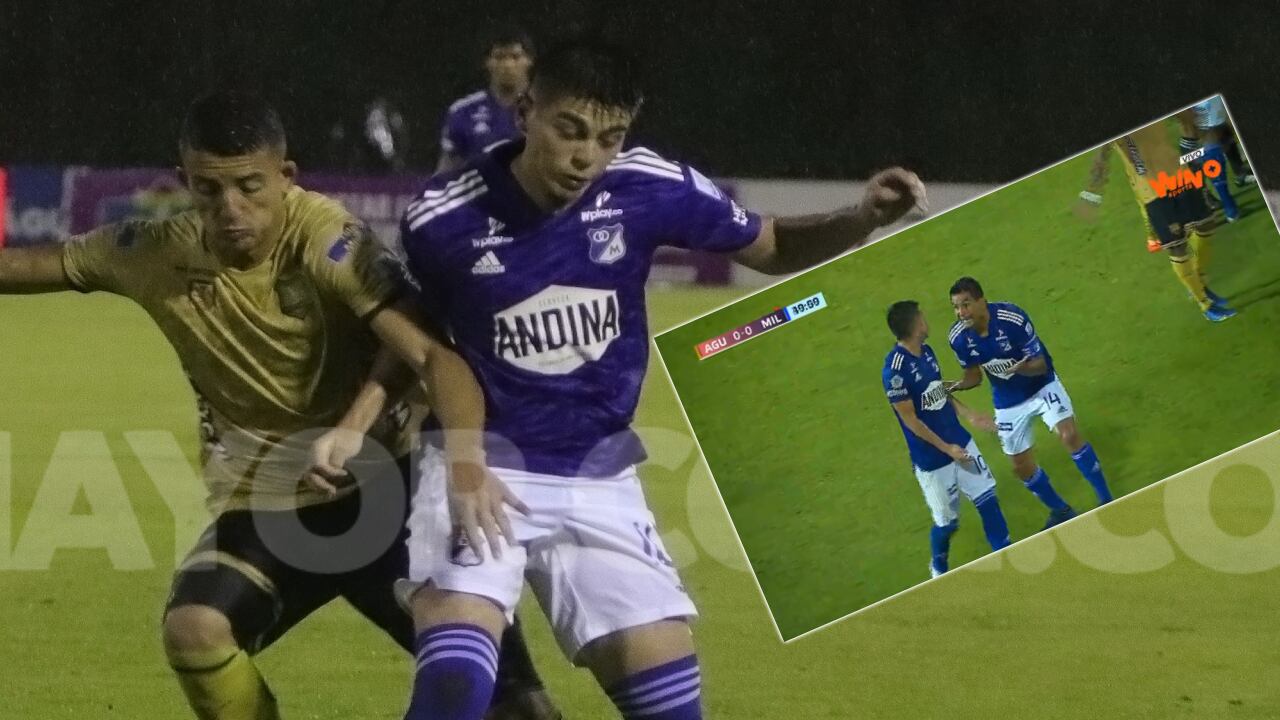 La discusión entre ambos se produjo luego de un penal no sancionado a favor de Millonarios.