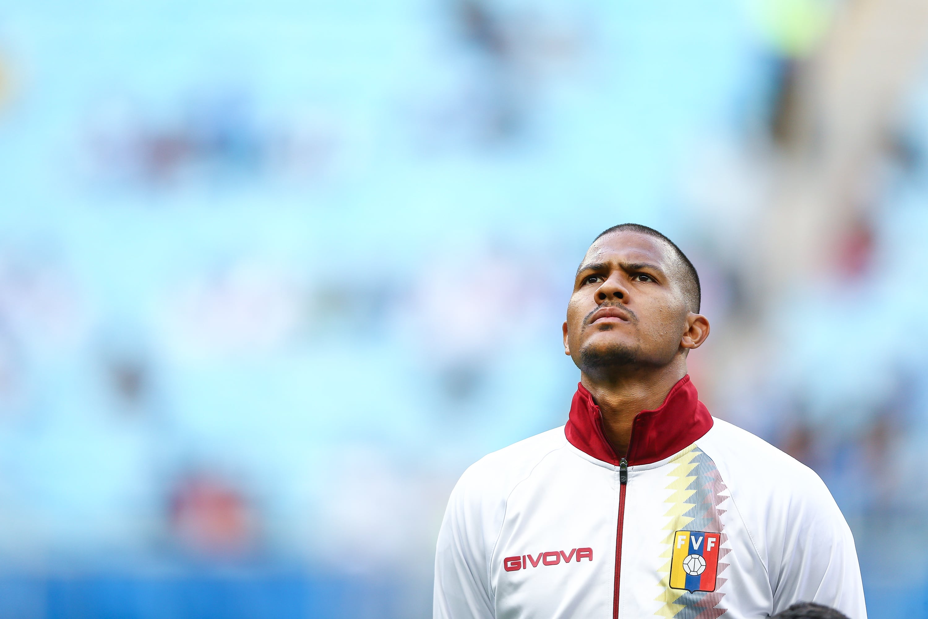 PORTO ALEGRE, BRAZIL - JUNE 15: José Salomón Rondón of Venezuela looks on before the Copa America Brazil 2019 Group A match between Venezuela and Peru at Arena do Gremio stadium on June 15, 2019, in Porto Alegre, Brazil. (Photo by Lucas Uebel/Getty Images)