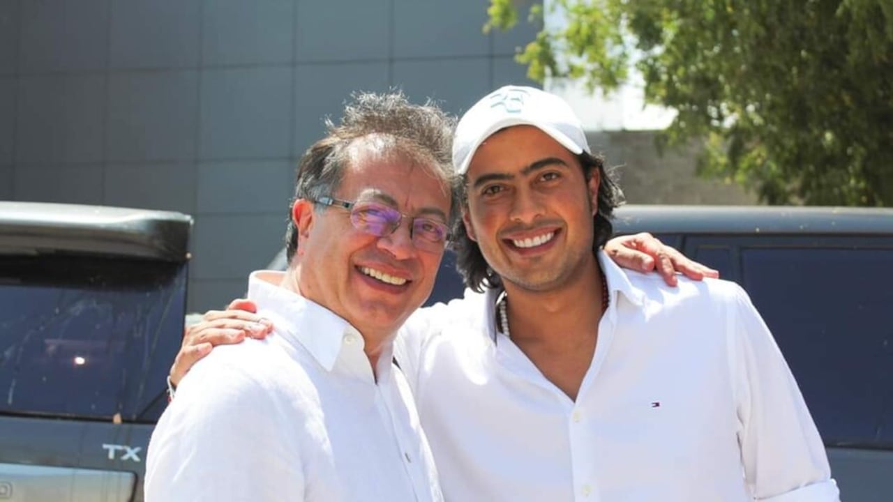 El presidente de Colombia, Gustavo Petro, y su hijo, Nicolás.