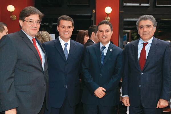 Jaime Abello Banfi, Carlos Raúl Yepes, Aníbal Gaviria Correa y David Bojanini .