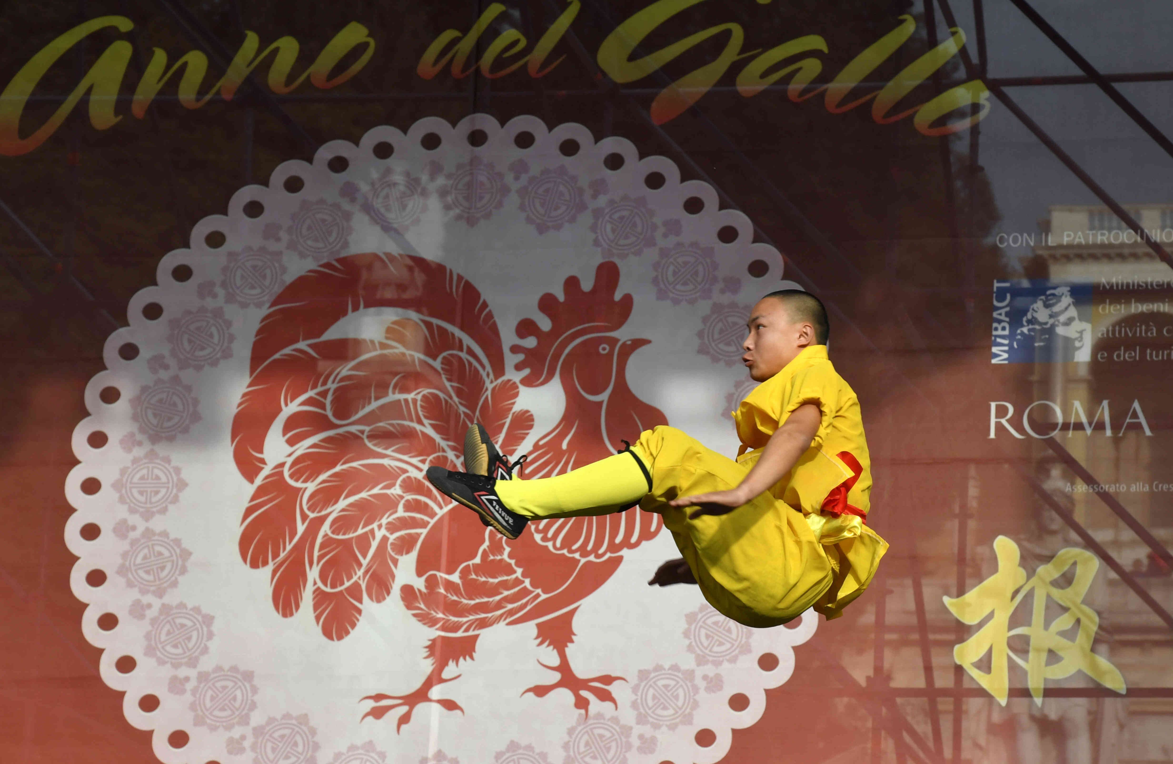 Celebración del año nuevo chino en Roma. Foto de AFP