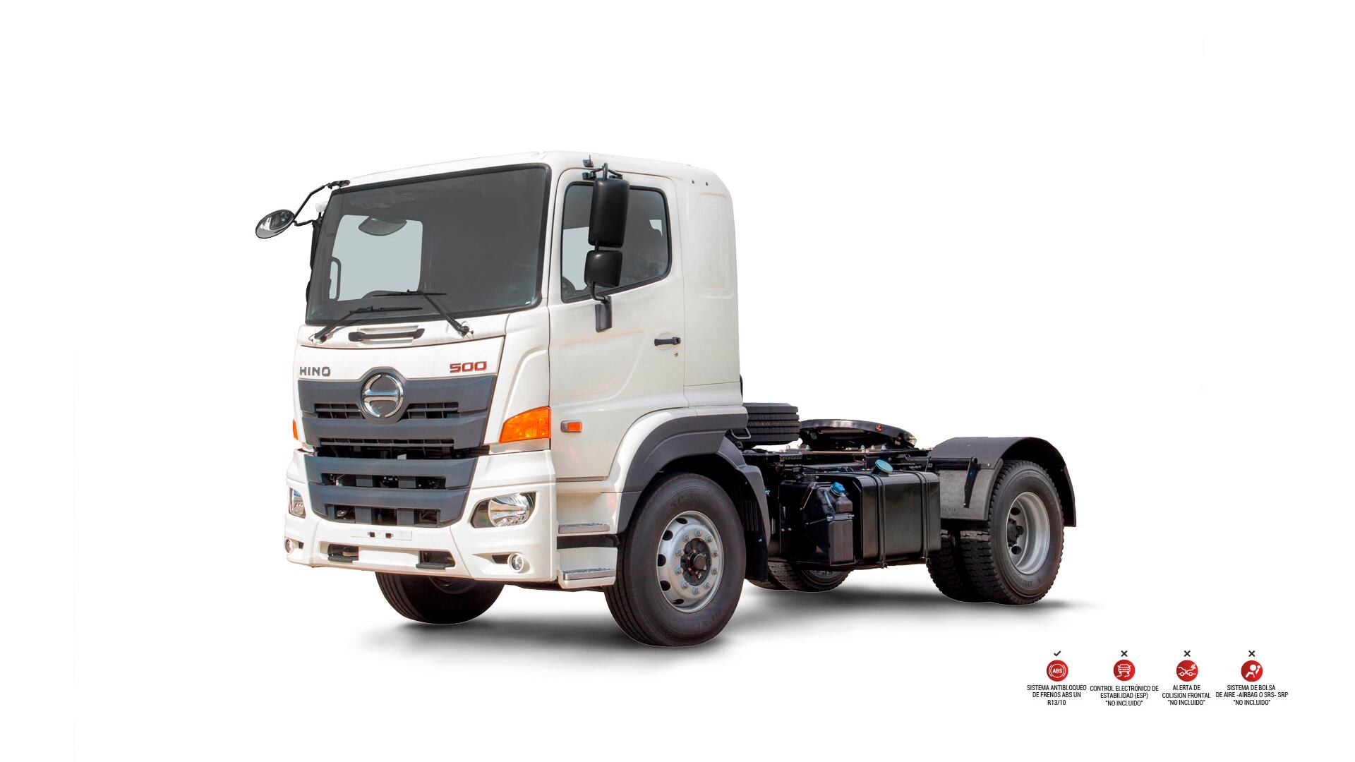 Modelo: SG1A / Torque: 145 kgm @ 1100 rpm/ Desplazamiento (c.c): 8.866 / Peso bruto vehicular combinado C2 S1(depende del número de ejes del remolque): 27.000 kg/ Peso bruto vehicular combinado C2 S2: 32.000 kg/ Peso bruto vehicular combinado C2 S3: 36.000 kg.