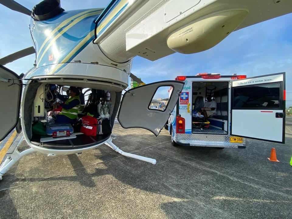 Ambulancia medicalizada de Helistar.