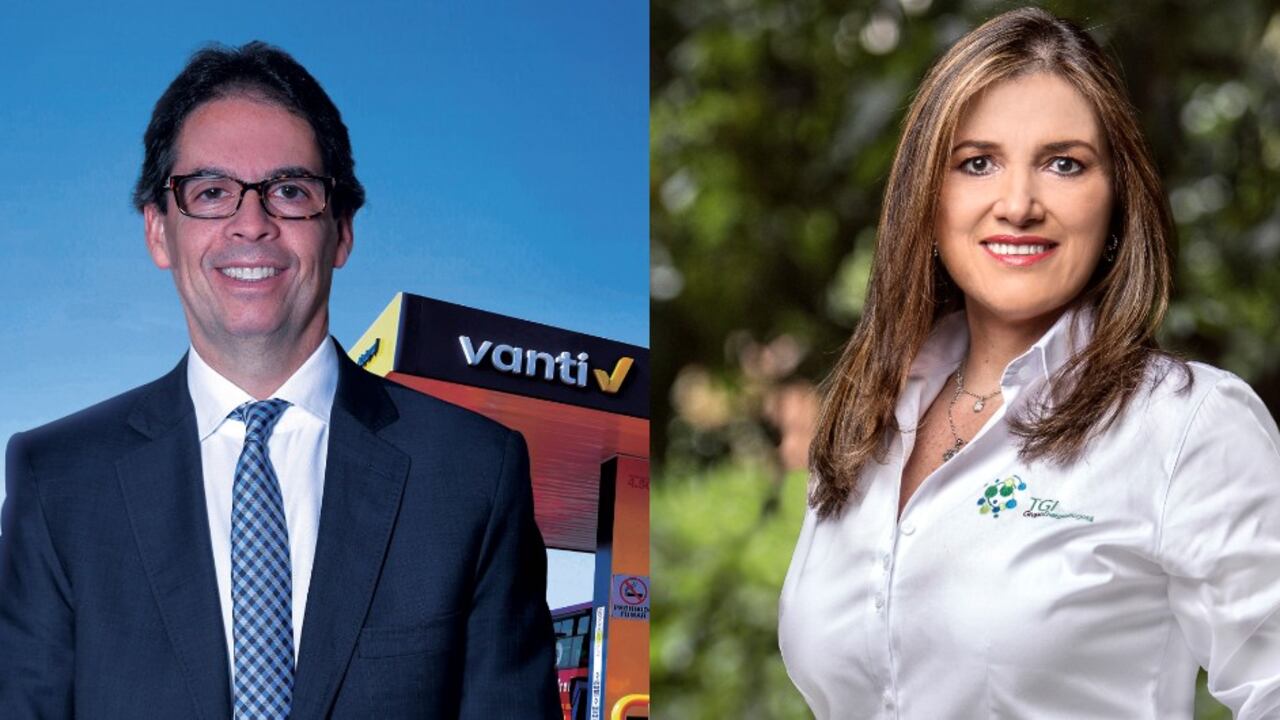 Rodolfo Anaya, presidente del Grupo Vanti, y Mónica Contreras, presidenta de la Transportadora de Gas Internacional (TGI)