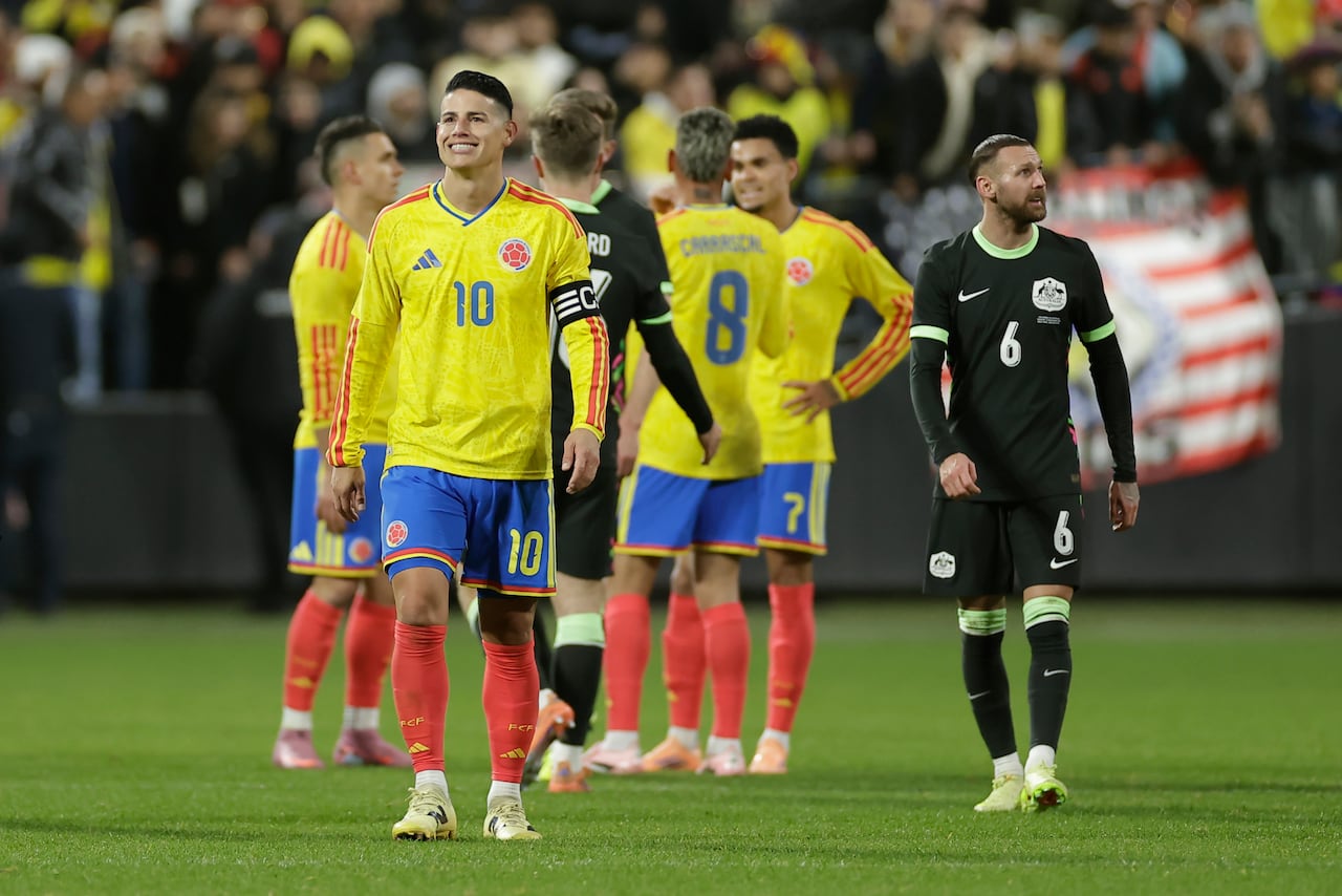 James Rodríguez durante el amistoso contra Australia.