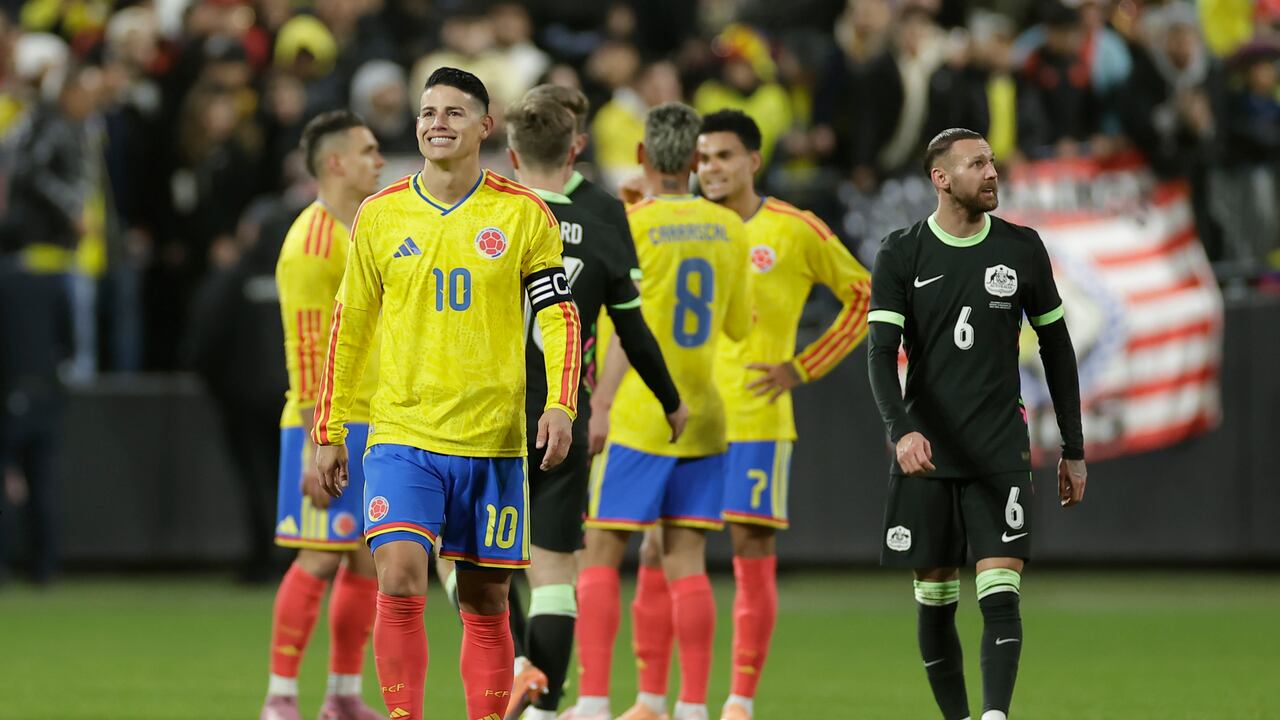 James Rodríguez durante el amistoso contra Australia.