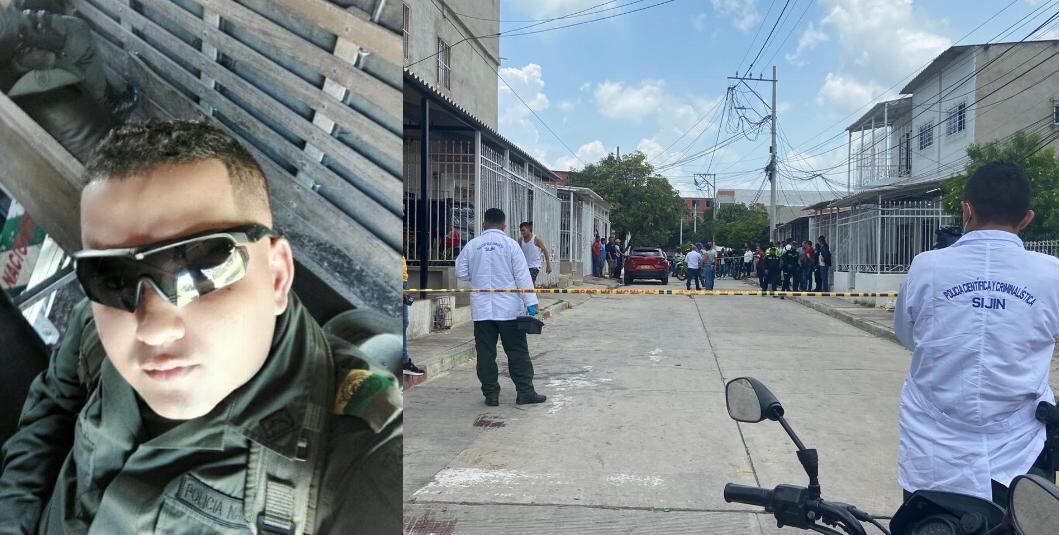 Patrullero Jaider Antonio Amador Quessep, asesinado en Barranquilla.