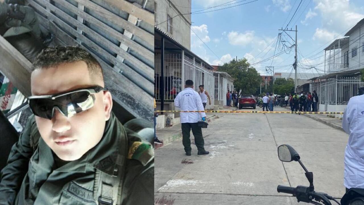 Patrullero Jaider Antonio Amador Quessep, asesinado en Barranquilla.
