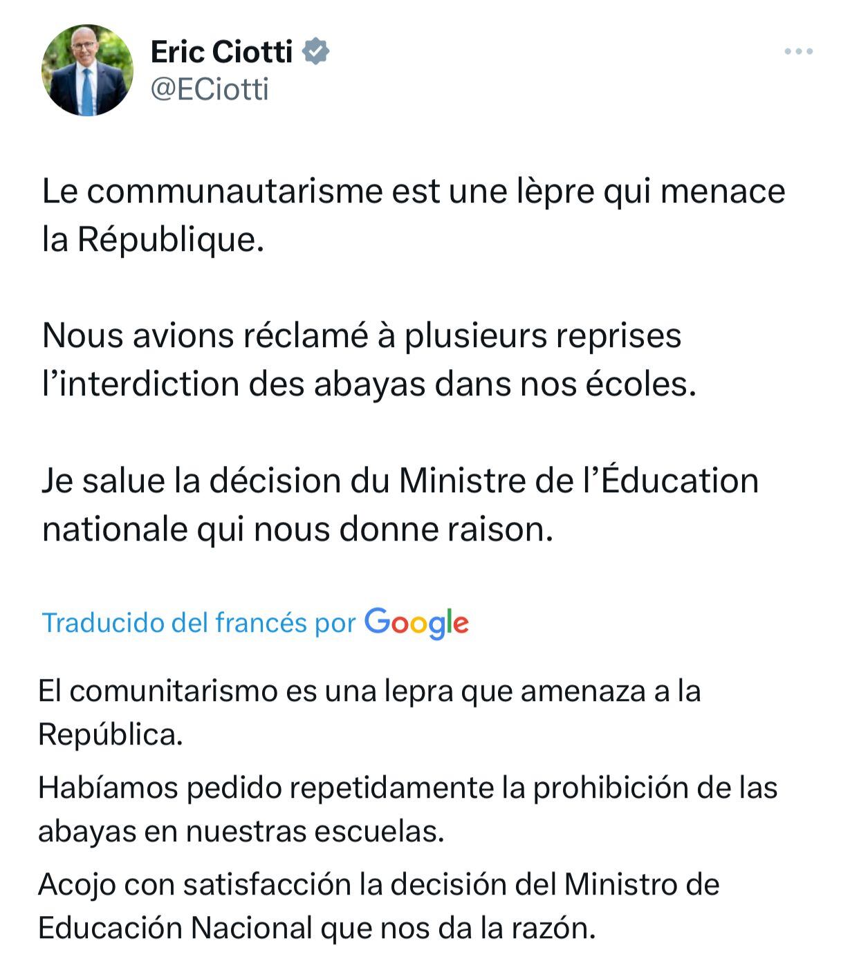 El uso de esta prenda por parte de adolescentes había generado polémica en Francia, sobre todo debido a las críticas por parte de la derecha y la ultraderecha.
