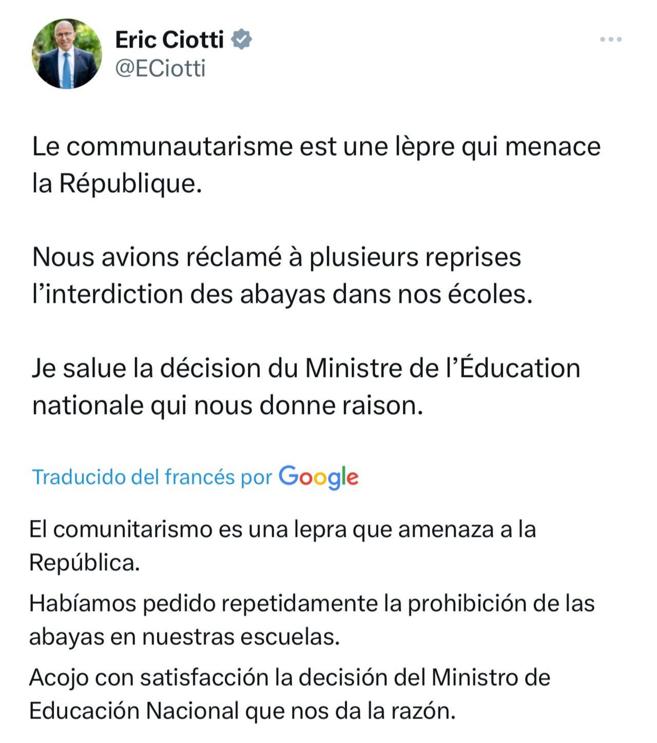 El uso de esta prenda por parte de adolescentes había generado polémica en Francia, sobre todo debido a las críticas por parte de la derecha y la ultraderecha.
