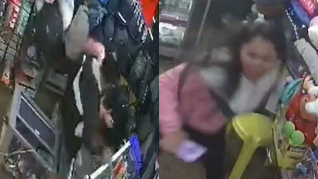Este es el momento del ataque, que generó pánico en el sitio.
