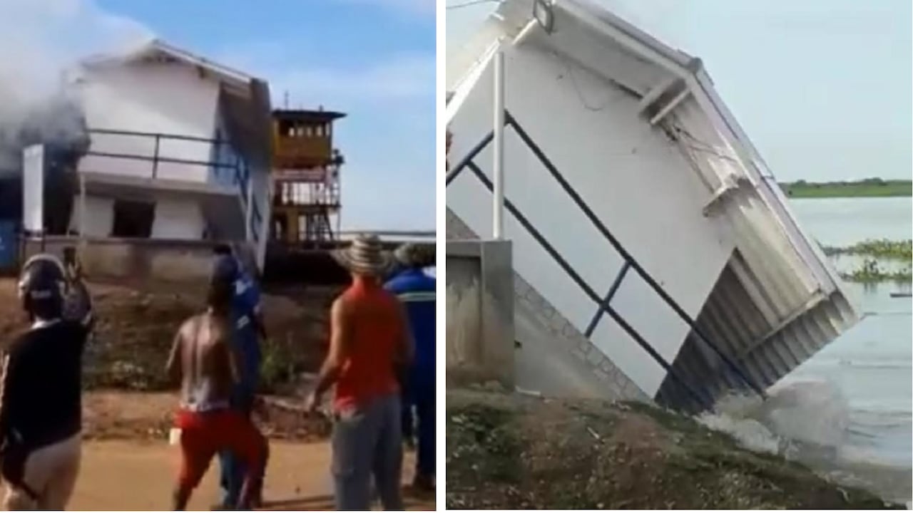 La estructura colapsó en las últimas horas por la erosión.