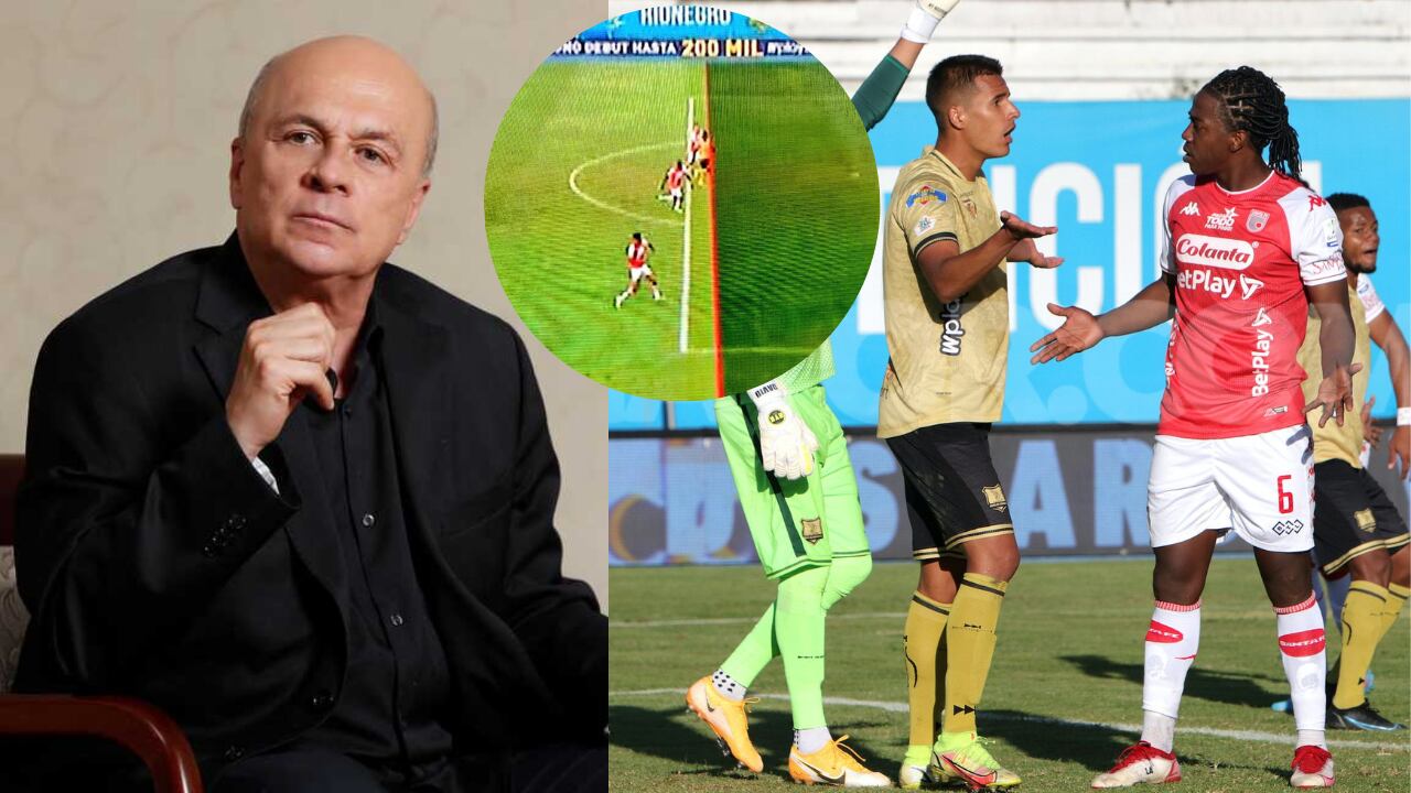 Carlos Antonio Vélez tira un recado al arbitraje de Águilas vs Santa Fe en la Liga Betplay 2022-II
