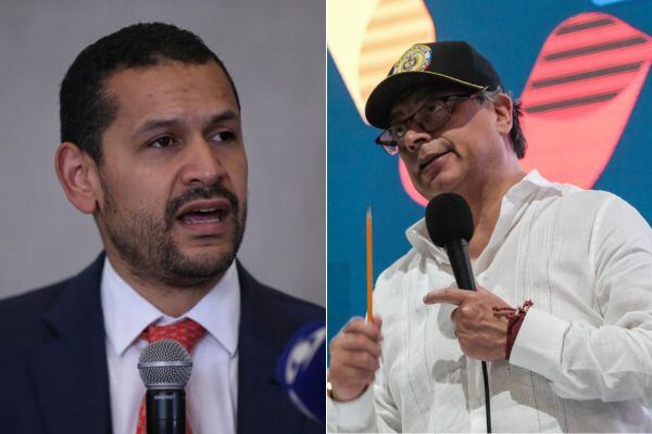 Exministro Daniel Palacios y el presidente Gustavo Petro. FOTOS: Colprensa e Infopresidencia