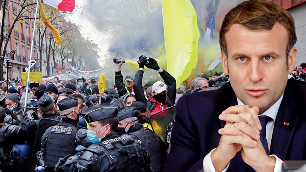 El apoyo de Macron a la policía ha vuelto a sacar a las calles a los parisinos en plena pandemia.