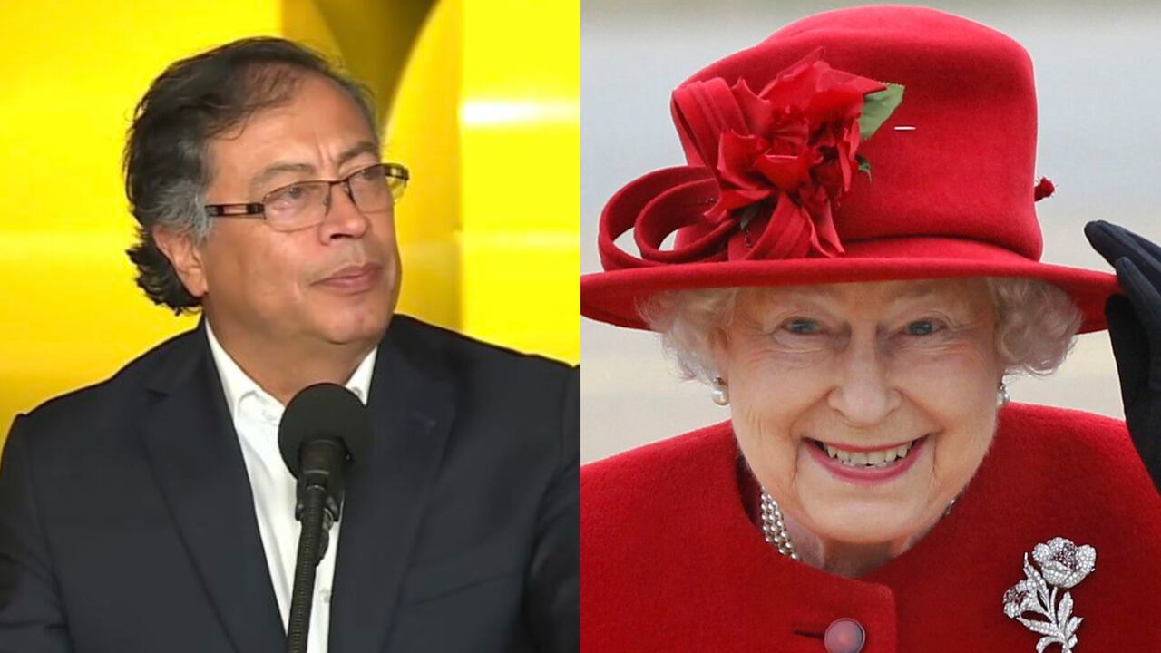 Presidente Gustavo Petro y la reina Isabel II