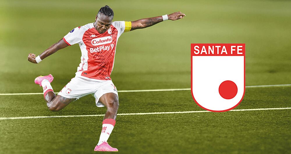 Hugo Rodallega, jugador de Santa Fe. 