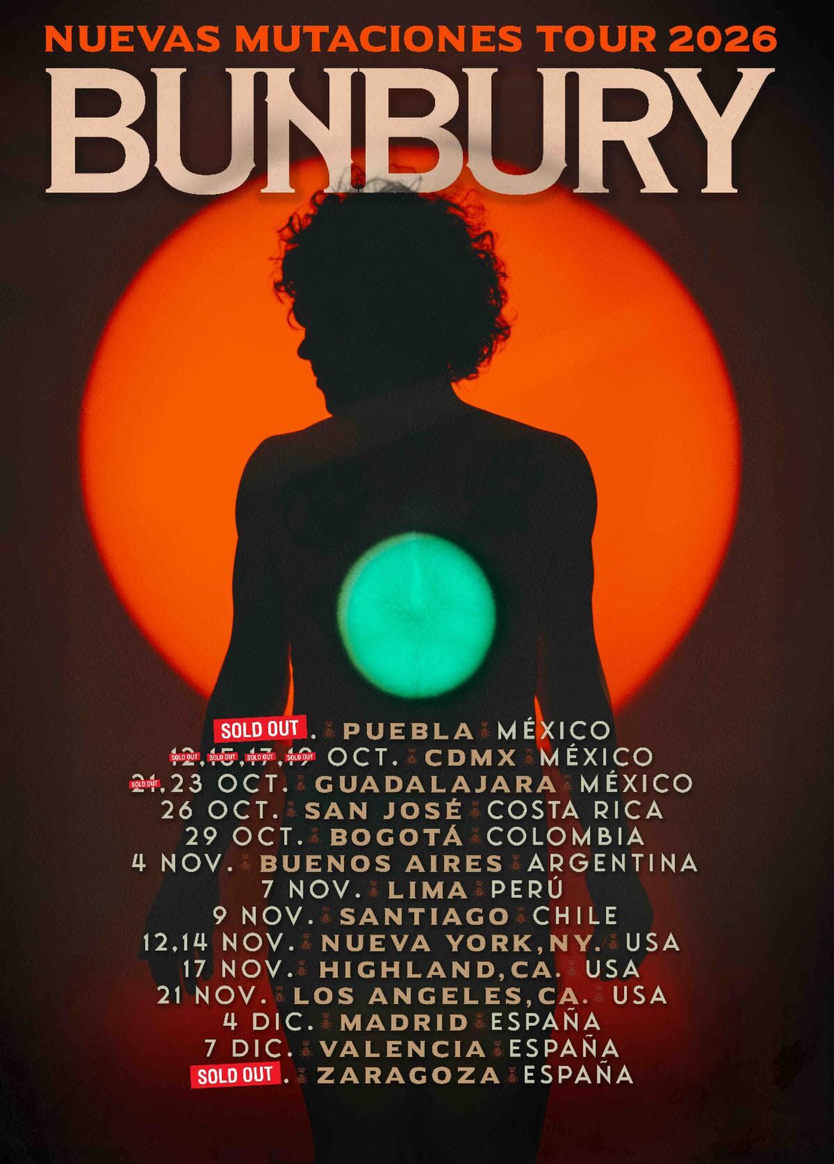 Enrique Bunbury sobre esta gira: "Es una forma de encarar el repertorio, mirando a todas las etapas de mi carrera bajo una perspectiva nueva, arreglos interesantes con una banda fantástica y ampliada de diez músicos y un espectáculo muy distinto a todo lo que he ofrecido".