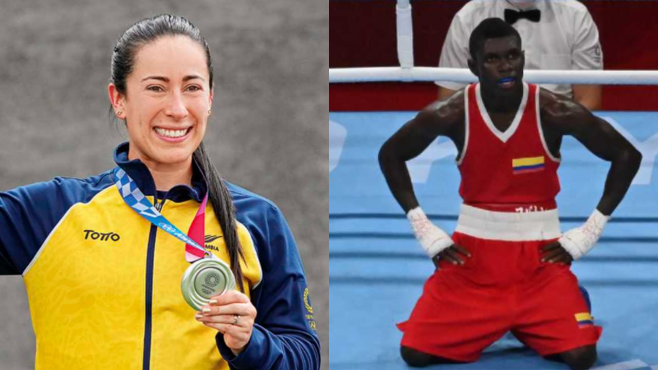 Mariana Pajón y Yuberjen Martínez en Tokio 2020. Fotomontaje Semana.