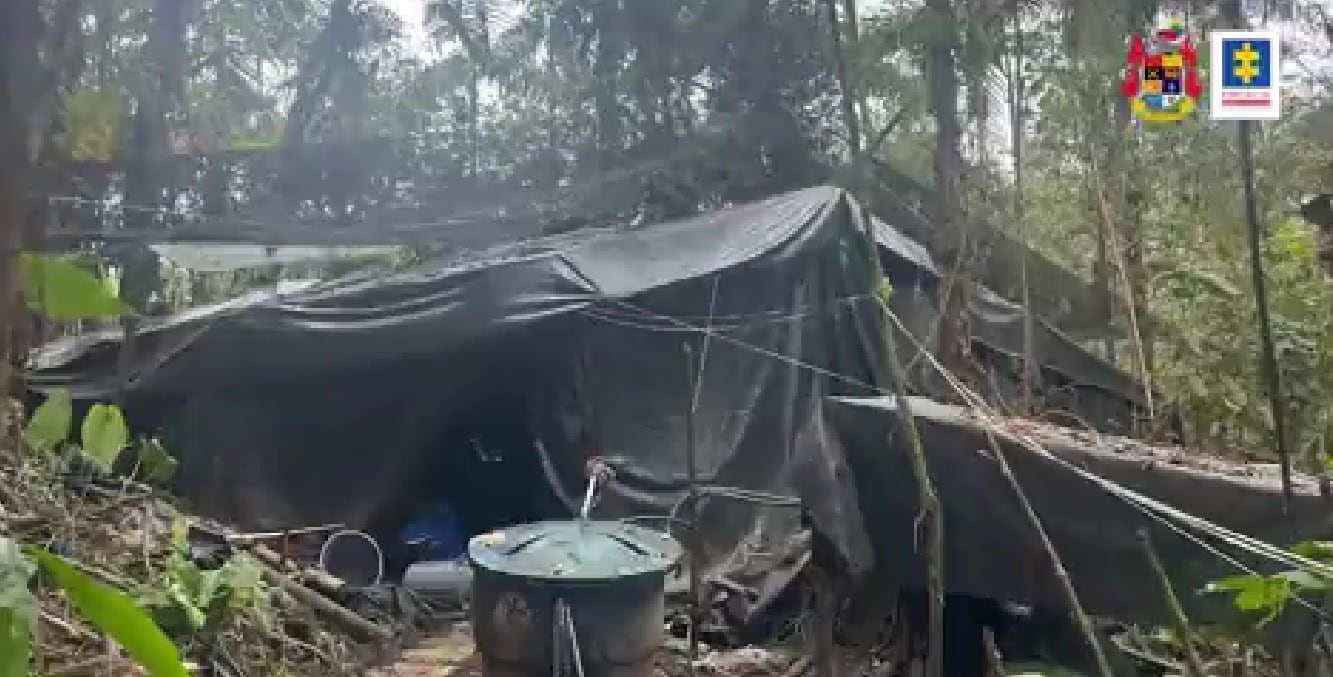 Destruyen laboratorio para el procesamiento de cocaína de la compañía Jaime Toño Obando del ELN en Nariño.