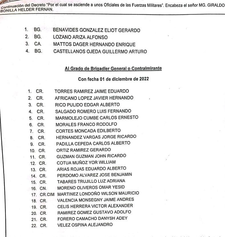 ¿Quiénes son los generales que recibieron la bendición del gobierno para tener un nuevo sol sobre sus hombros?