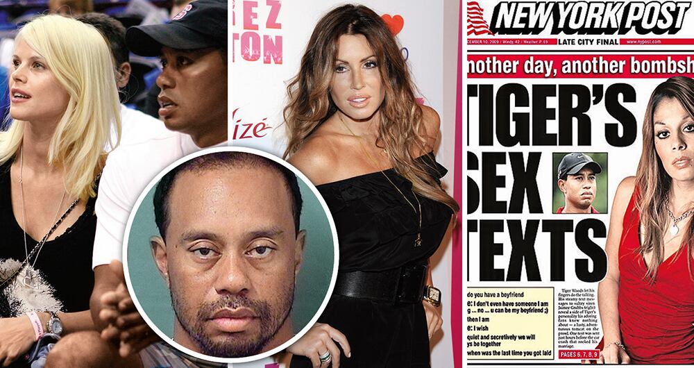 Mientras que batía récords en el green, Tiger pagaba fortunas por acostarse con varias prostitutas al tiempo en lujosos hoteles de Las Vegas.  En el círculo, cuando fue detenido en 2017.