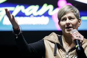 Bogotá. 23 de Agosto de 2023. La Policía Nacional realiza el lanzamiento del Centro Integrado Nacional para la Prevención, Atención y Protección de Violencias basadas en Género. En la foto: Veronica Alcocer, primera dama de Colombia. (Colprensa - Mariano Vimos)