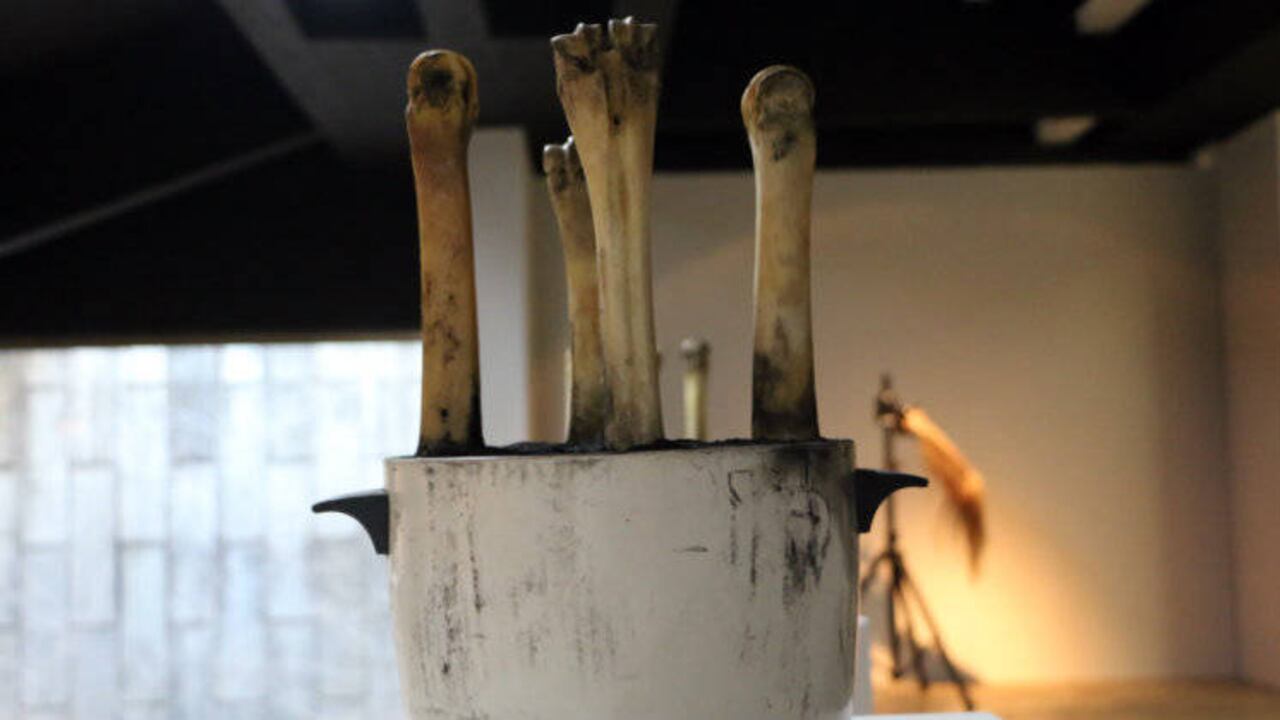 Pieza de 'Alimentando el pensamiento' de Fabio Melecio Palacios.