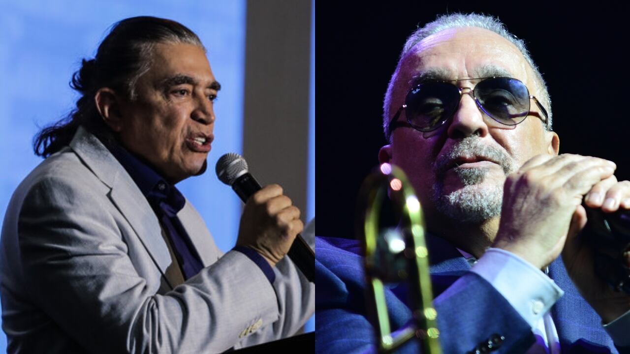 De izquierda a derecha: Gustavo Bolívar y Willie Colón.