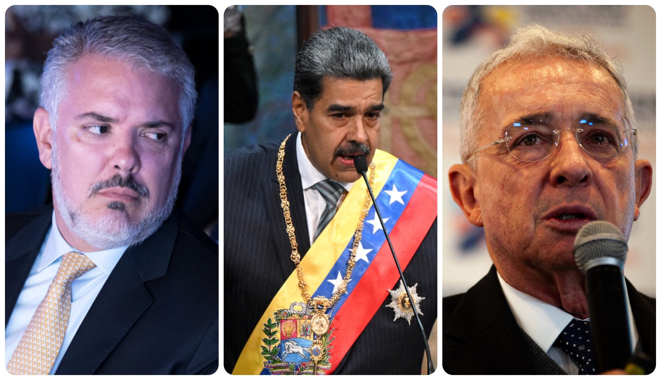 Iván Duque, Nicolás Maduro y Álvaro Uribe