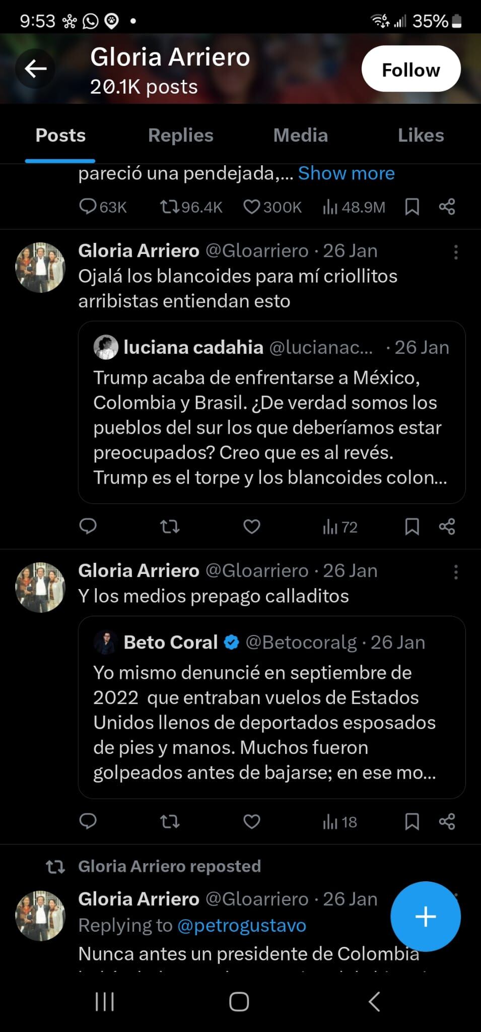 Mensajes de Gloria Arriero