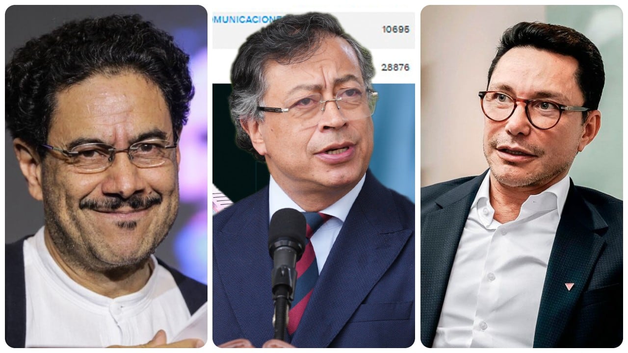 Iván Cepeda, Gustavo Petro y Carlos Caicedo.