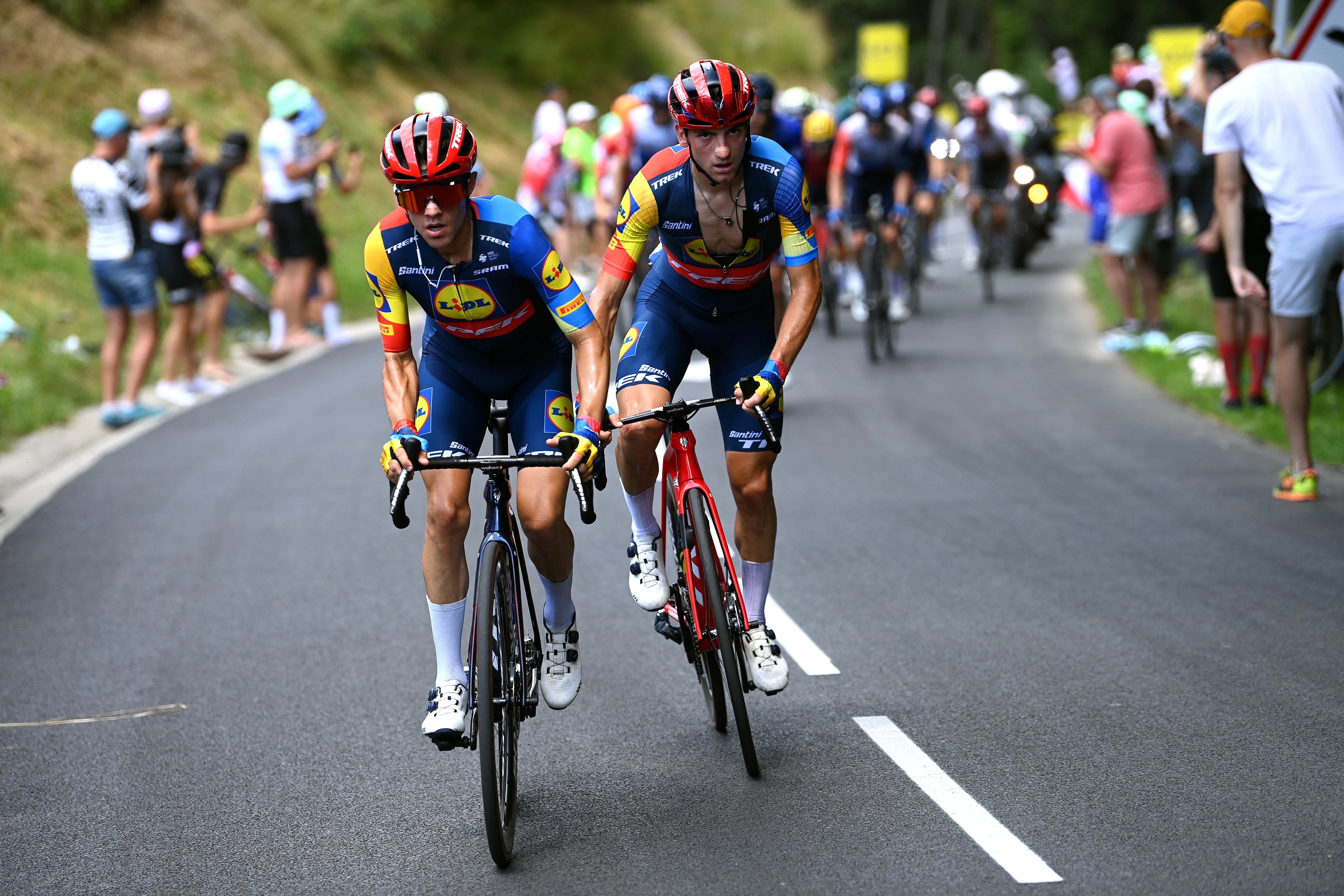 Giulio Cicconee en la etapa 14 del Tour de Francia.