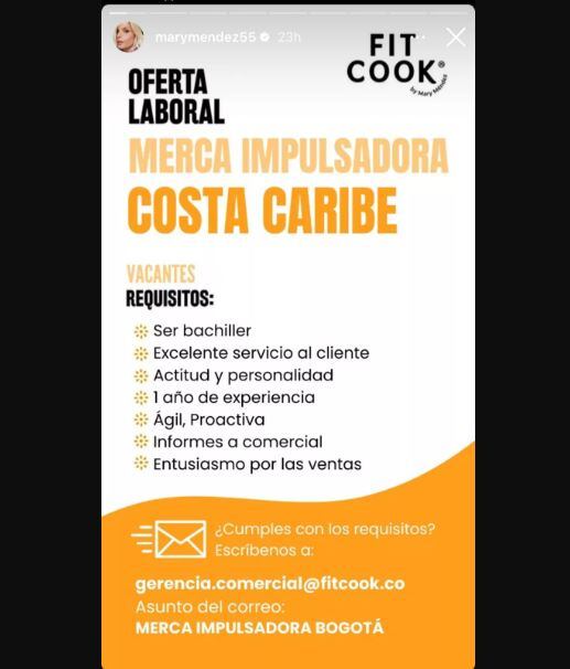 Mary Méndez ofrece empleo