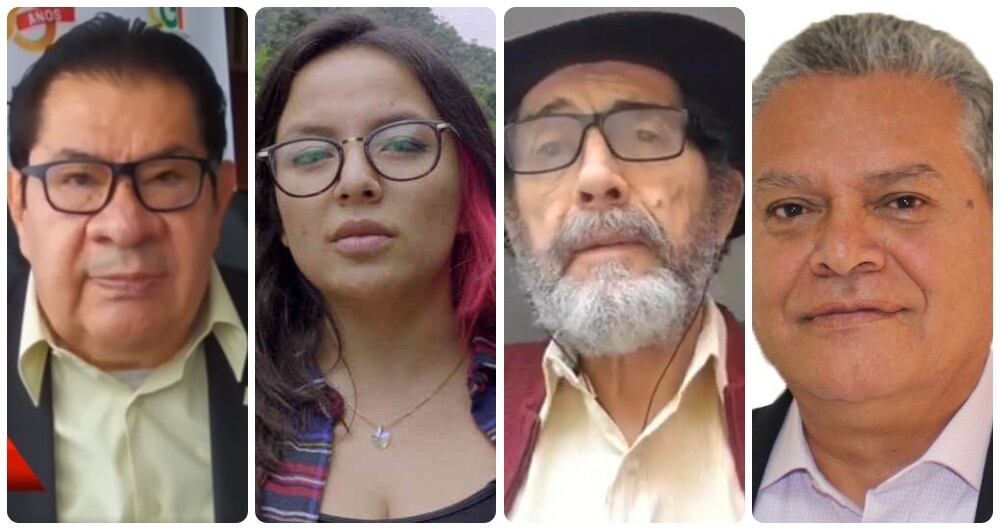 Algunos de los integrantes del Comité Nacional del Paro con los que dialoga el gobierno de Iván Duque