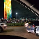 Foto tomada por un ciudadano el día del encendido del árbol navideño, en la Avenida Circunvalar.