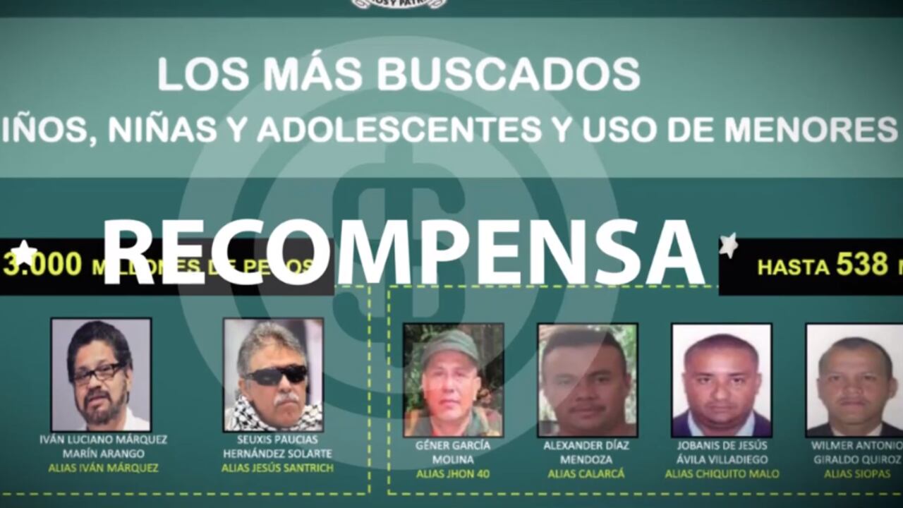 El cartel con los criminales más buscados de Colombia