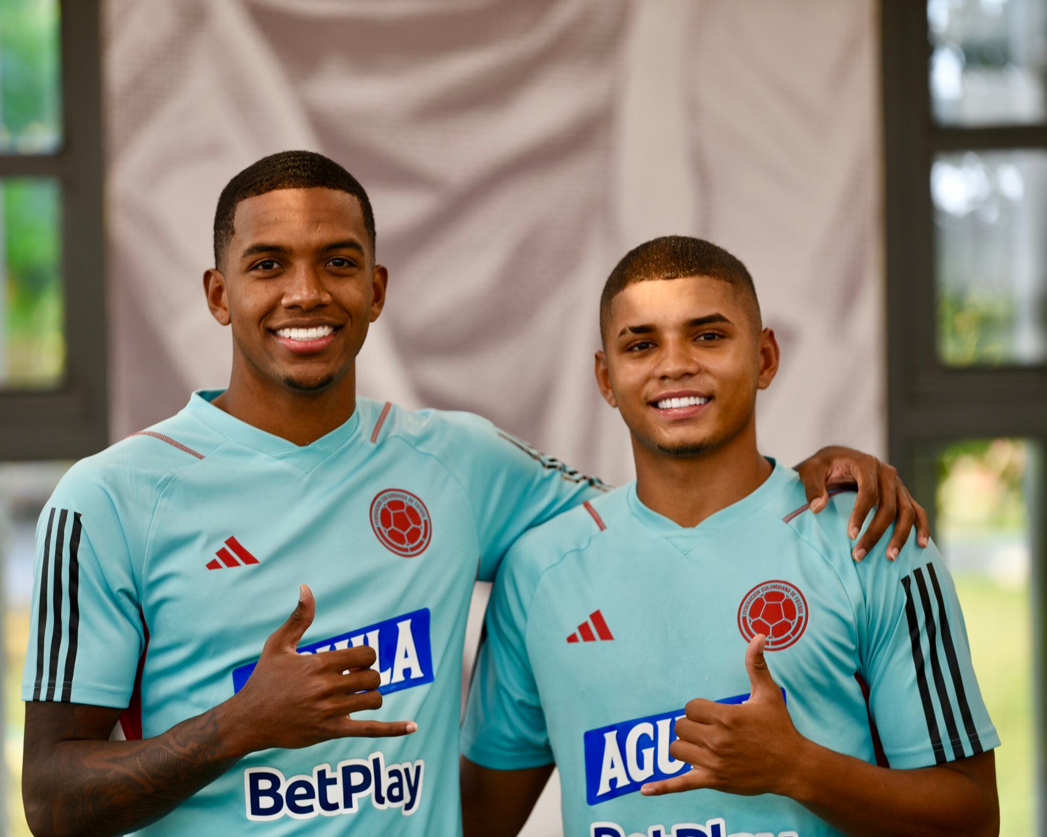 Josen Escobar (derecha) en la concentración de la Selección Colombia Sub-23