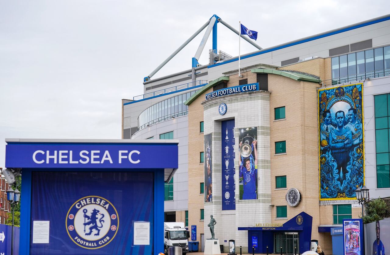 A general view of Stamford Bridge, home of Chelsea FC after the UK Government announced it has issued a licence that permits the sale of Chelsea to the Todd Boehly/Clearlake Consortium and is ânow satisfied that the full proceeds of the sale will not benefit Roman Abramovich.â. Picture date: Wednesday May 25, 2022. (Photo by Jonathan Brady/PA Images via Getty Images)