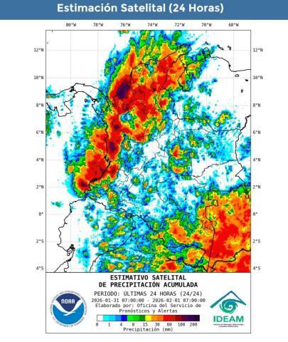 Reporte del clima de las próximas 24 horas.