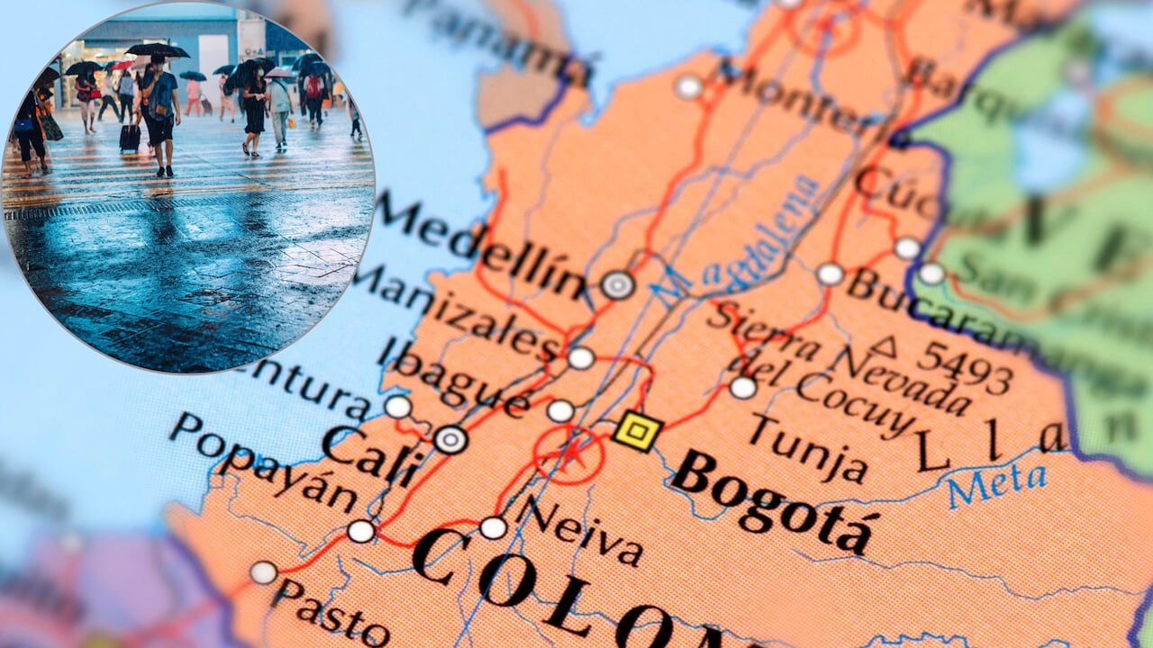 Lluvias y cielo nublado marcarán el clima en varias regiones de Colombia durante las próximas horas, con mayor intensidad en la tarde y la noche.