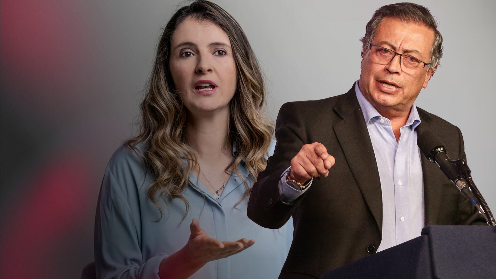 Paloma Valencia, senadora, y Gustavo Petro, presidente de Colombia