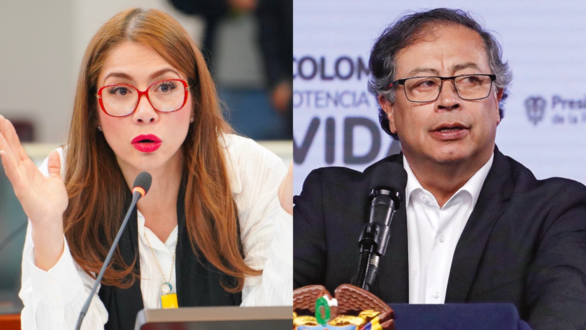 Catherine Juvinao y Gustavo Petro.