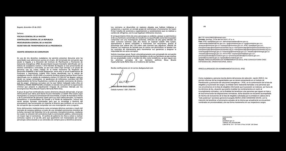 Denuncias presentadas ante entes de control. 