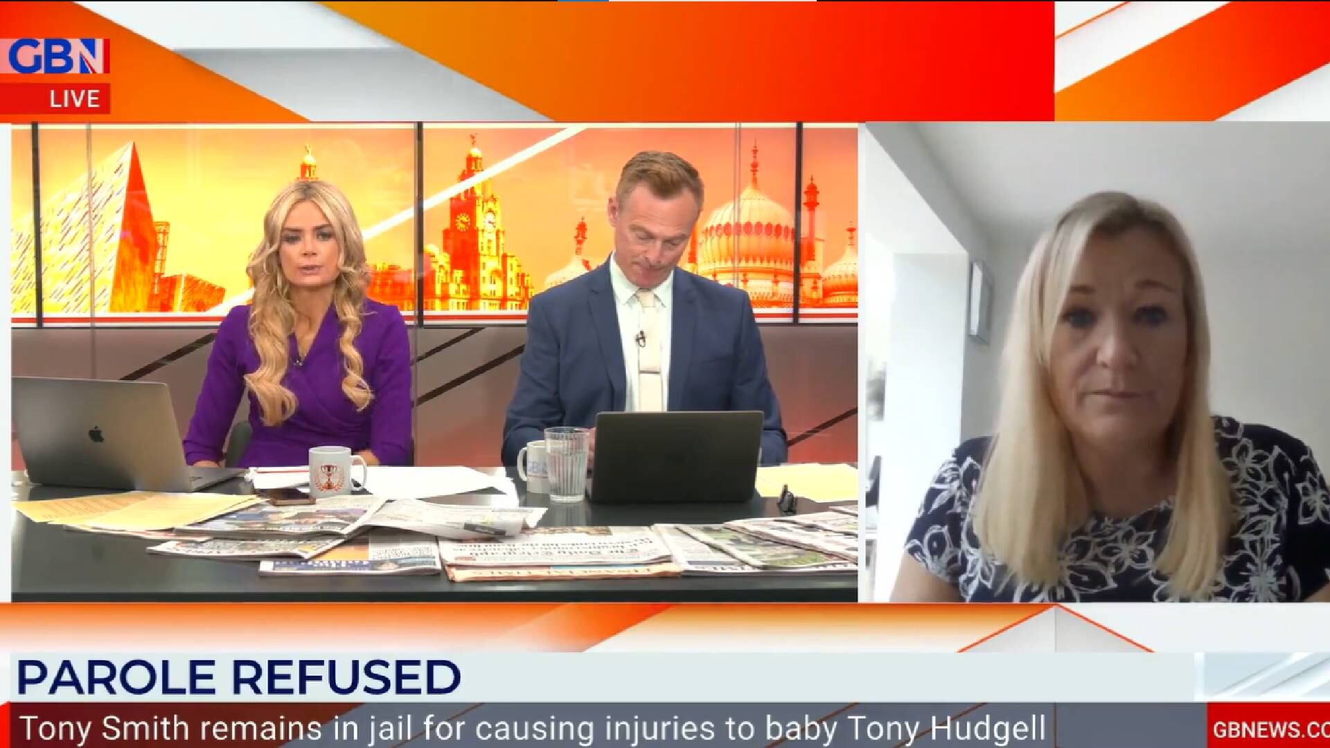 Imagen entrevista del medio GBN con la madre adoptiva Paula Hudgell