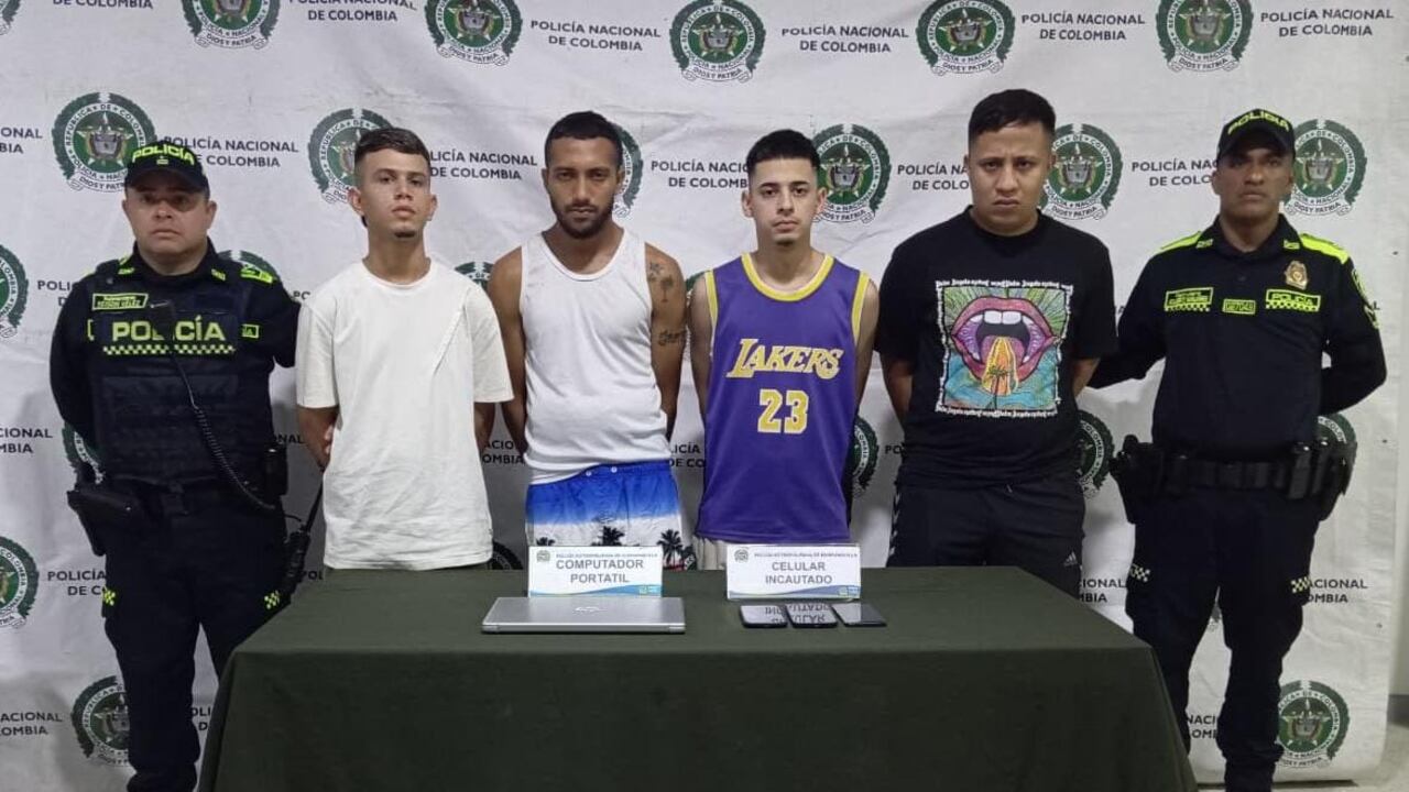 Capturados por robar carros en Barranquilla.