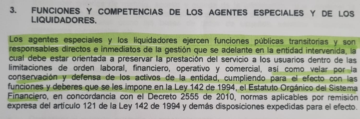 La circular de Superservicios advierte la responsabilidad liquidadores que ejercen funciones públicas de manera transitoria.