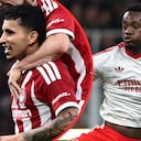 Gustavo Puerta (izq.) y Jhon Durán (der.) tuvieron acción en su primer partido de Europa League.