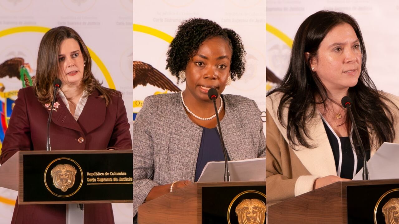 Lina Escobar, Lisneider Hinestroza y Miryam Martínez, aspirantes a la terna para la Corte Constitucional.